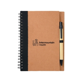 5"x7" Eco Friendly Spiral Notebook with pen